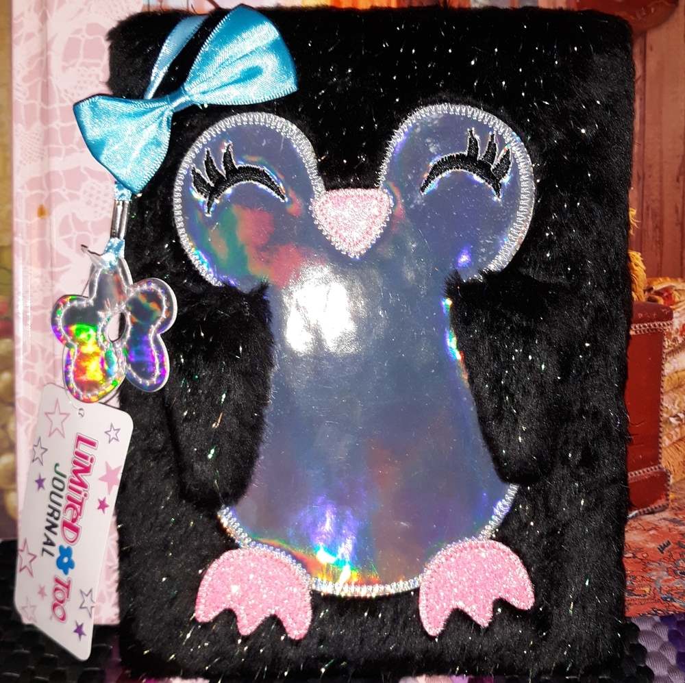 🆕️LAST 1🐧PENGUIN JOURNAL🐧FUZZY 3D SPARKLE🐧 - Picture 5 of 8